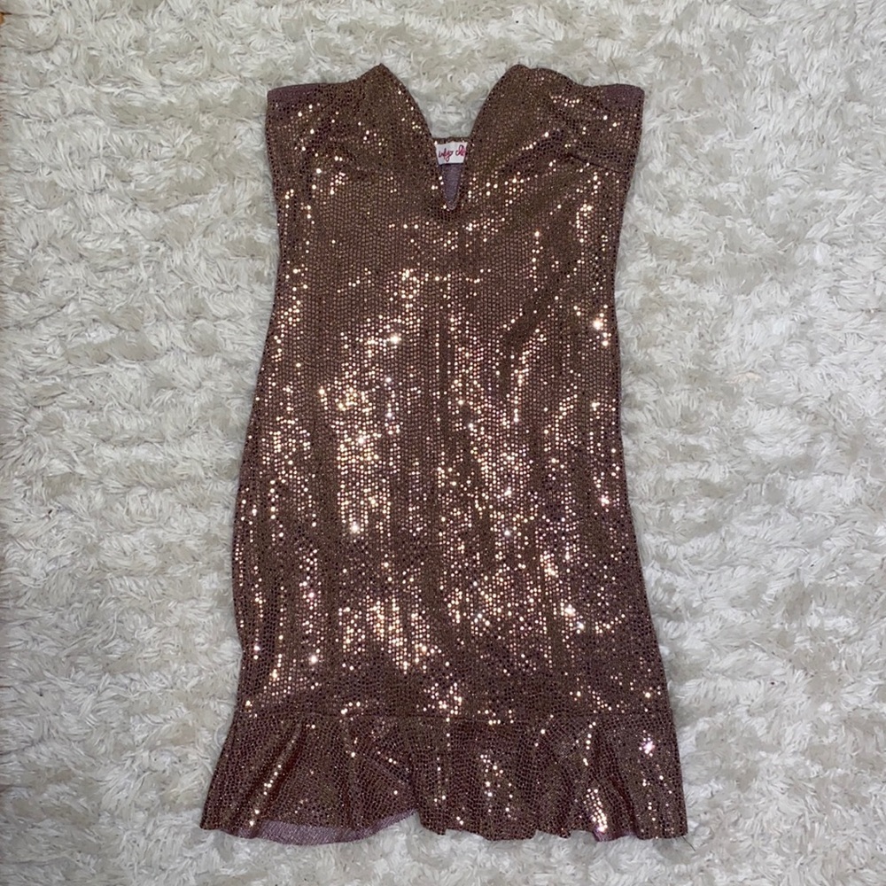 Sequin Strapless Dress